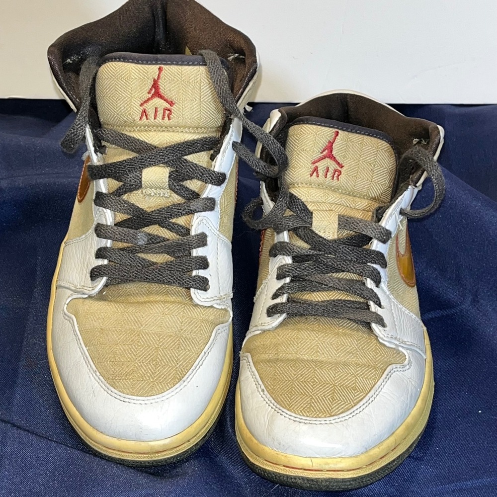 Rare Jordan 1 OG Mid Fathers Day White Dark Mocha 325514-101 Mens Size 9 2008